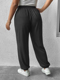 Taglie Forti Pantaloni sportivi modello a cuore cut out con vita elastica