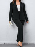 Taglie Forti con singolo bottone Blazer & orlo a fessura Pantaloni