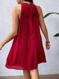 Taglie Forti Abiti con pois con collo halter