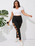Taglie Forti Leggings cut out laterale
