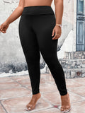 Taglie Forti Leggings plissettato con nodo dietro