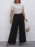 Taglie Forti Pantaloni dritti monocolore