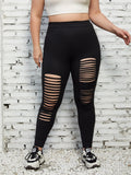 Taglie Forti Leggings scala tagliata