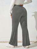 Taglie Forti Pantaloni svasati monocolore
