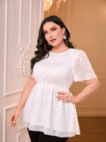 Taglie Forti Top in peplum monocolore