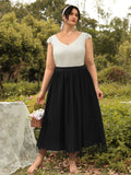 Taglie Forti Gonne monocolore sovrapposizione maglia